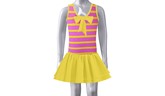 Purple & Yellow Stripy Children Swimsuit, Bikini